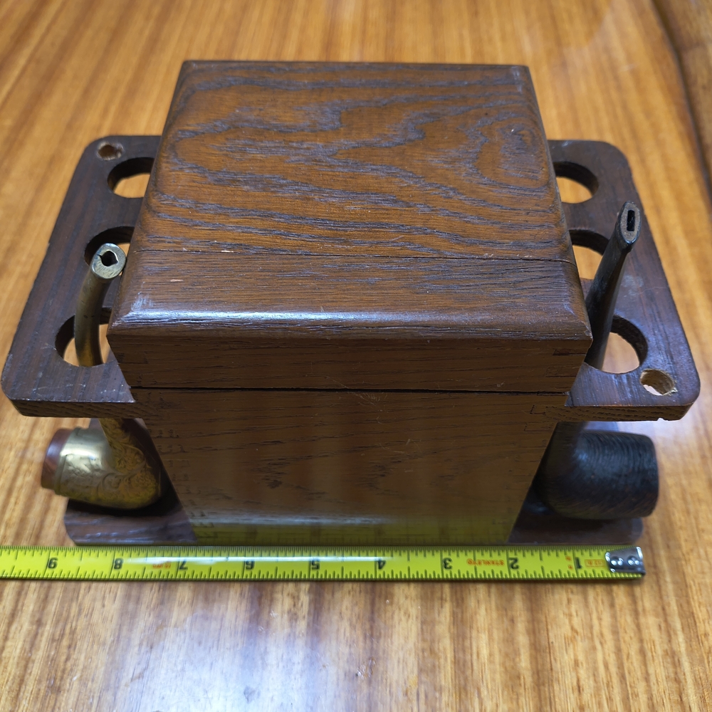 6 Pipe Wooden Tobacco Humidor